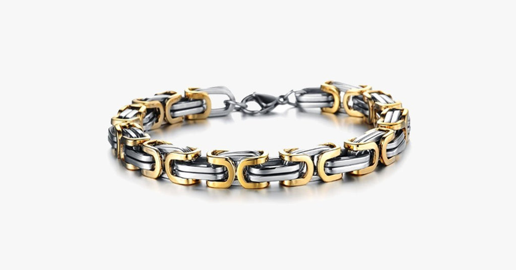 Gold Overlay Stainless Steel Bracelet - FREE SHIP DEALS