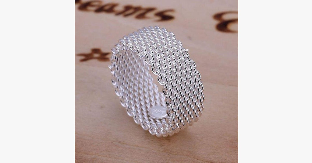 Woven Basket Cuff Ring - FREE SHIP DEALS