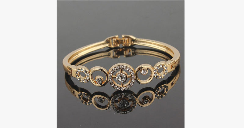 Gold Plated Crystal Bangle - FREE SHIP DEALS
