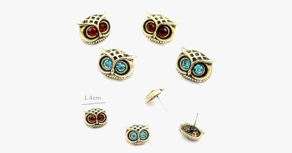 Crystal Owl Earrings - FREE SHIP DEALS