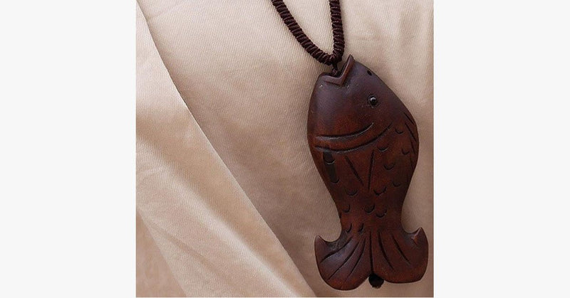 Wooden Fish Necklace - FREE SHIP DEALS