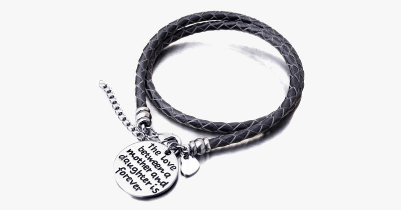 The Love Between a Mother and Daughter is Forever - Hand Stamped Bracelet