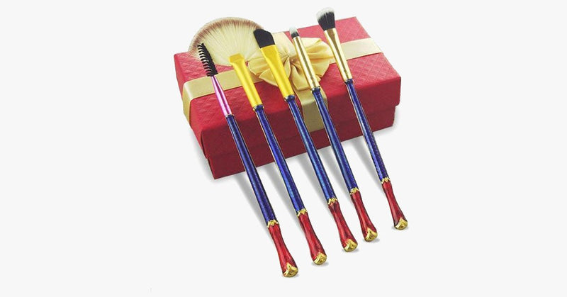 Wonder Woman Inspired 5 Piece Makeup Brush Set - FREE SHIP DEALS