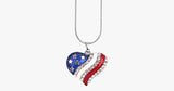 USA Flag Heart Pendant - FREE SHIP DEALS