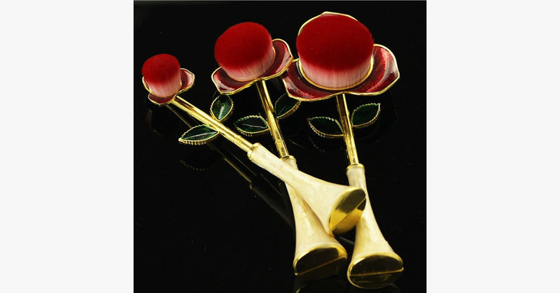 Rose Beauty Flawless Face Oval Brush Set
