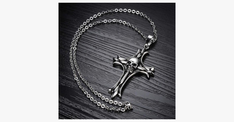 Cross Skull Stainless Steel Pendent - FREE SHIP DEALS