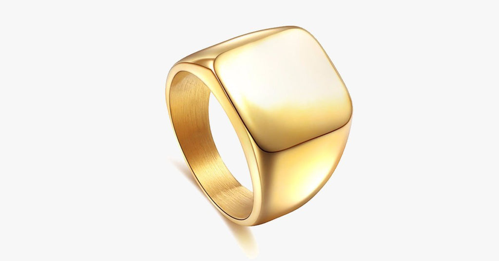 Square Titanium Men's Ring