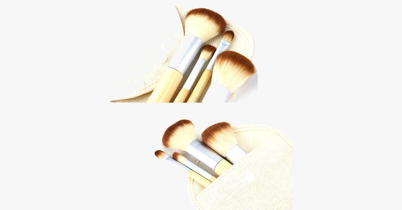 Mini 4 Piece Bamboo Brush Set - FREE SHIP DEALS