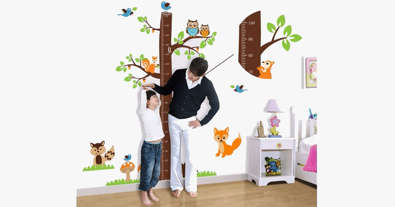 Wall Stickers Children's Room Height Squirrel Stickers - FREE SHIP DEALS