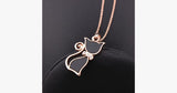 Rose Gold Cat Pendant