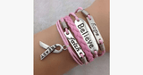 Hope Believe and Faith - Show Your Support Breast Cancer - FREE SHIP DEALS