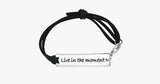 Live In The Moment Leather Strap Bracelet - FREE SHIP DEALS
