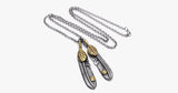 Stainless Steel Double Feather Pendant