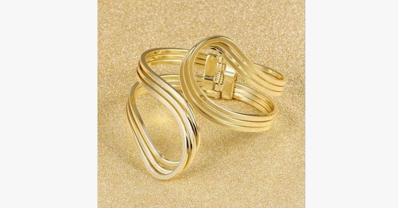 Gold Punk Hip Hop Bangle - FREE SHIP DEALS