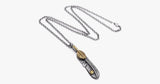 Stainless Steel Double Feather Pendant