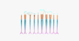 Blue Mermaid Brush Set with FREE Contour Brush - FREE SHIP DEALS