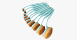 10 Piece Baby Blue Oval Brush Set - FREE SHIP DEALS