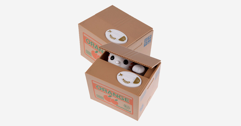 Coin Stealing Cat Piggy Bank