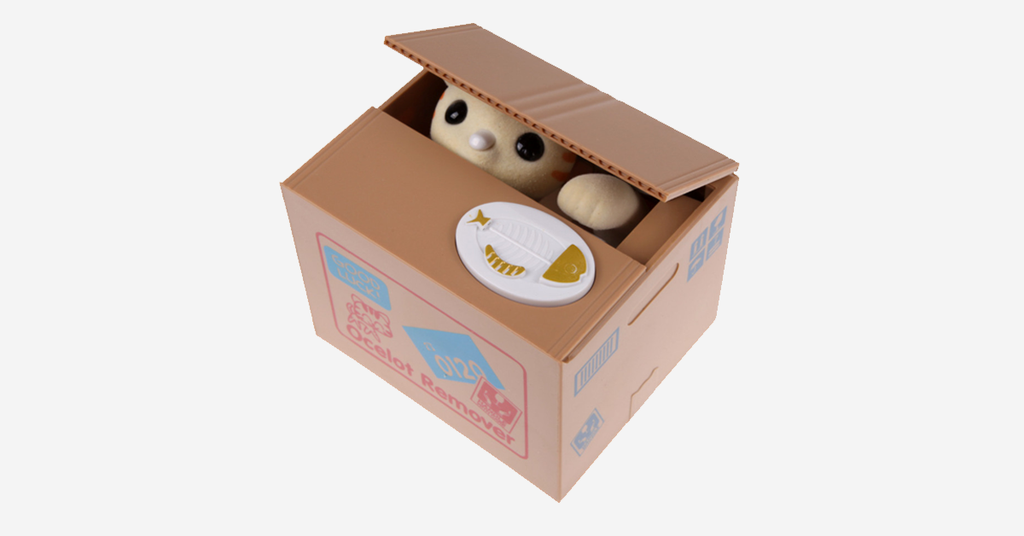 Coin Stealing Cat Piggy Bank