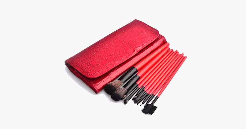 10 Piece Crimson Brush Set - FREE SHIP DEALS