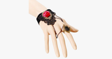 Deep Rose Ring-to-Wrist Bracelet - FREE SHIP DEALS