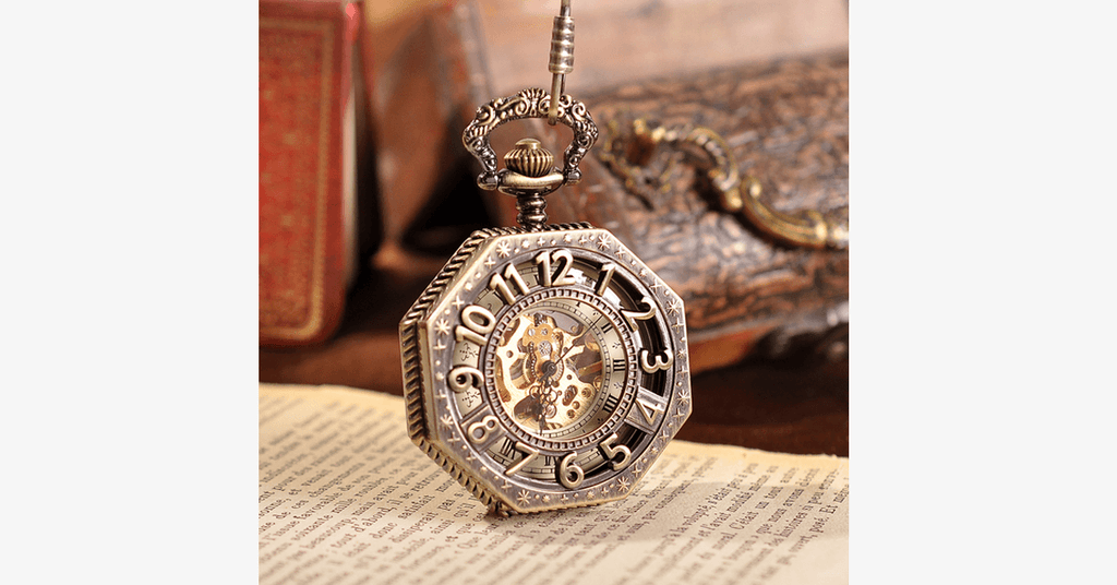 Golden Treasure Mechanical Pocket Watch - FREE SHIP DEALS