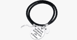 The Love Between A Mother And Son Is Forever - Hand Stamped Bracelet