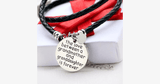The Love Between A Grandmother and Granddaughter is Forever - Hand Stamped Bracelet
