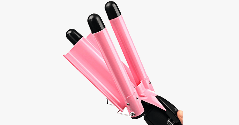 LCD Display Ceramic Triple Barrel Curling Iron [BEST SELLER] - FREE SHIP DEALS