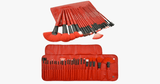 24 Piece Royal Red Make Up Brush Set - FREE SHIP DEALS