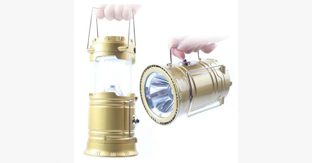 Solar Outdoor Led Camping Light With Portable Charging Power Bank