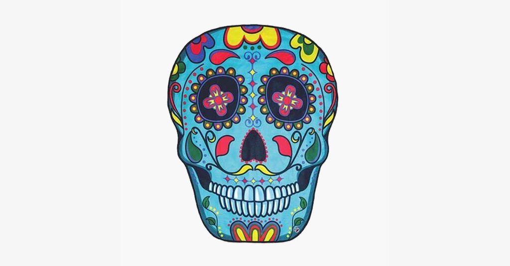 Sugar Skull Beach Blanket