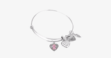 Pink Ribbon Charm Bangle