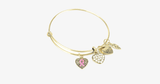 Pink Ribbon Charm Bangle