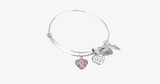 Pink Ribbon Charm Bangle