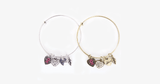 Pink Ribbon Charm Bangle