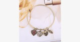 Pink Ribbon Charm Bangle
