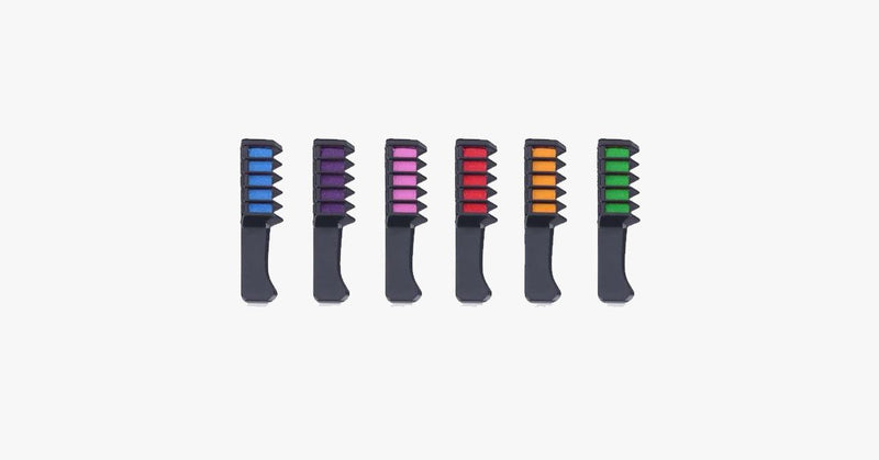 6pc Shimmer Hair Chalk Comb - FREE SHIP DEALS