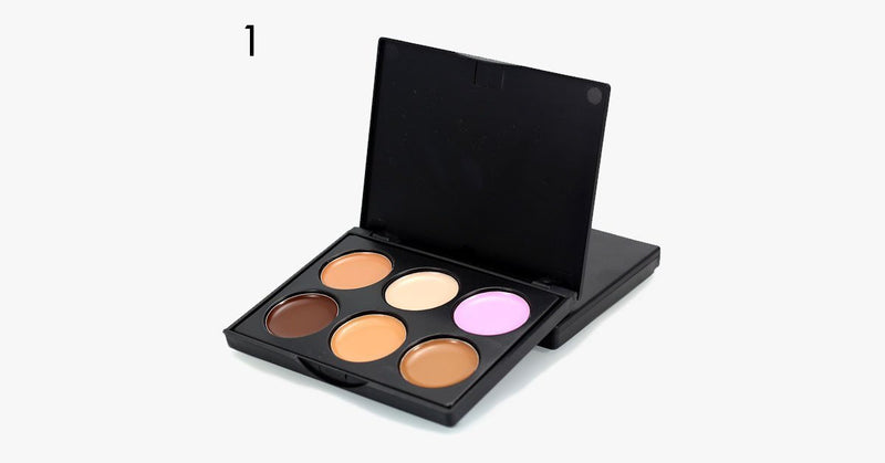 6 Color Makeup Concealer Cream Contour Palette