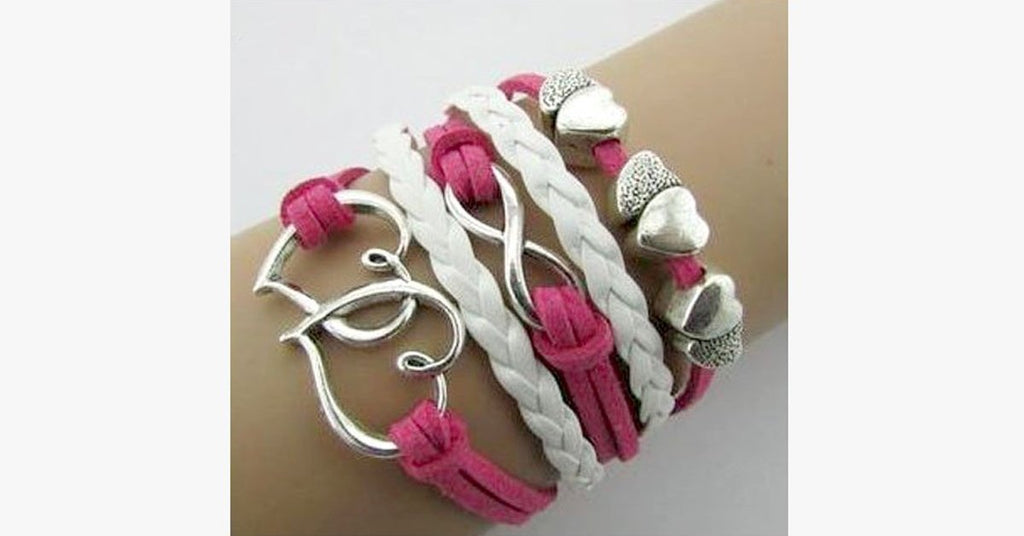 Double Heart Infinity Bracelet - FREE SHIP DEALS