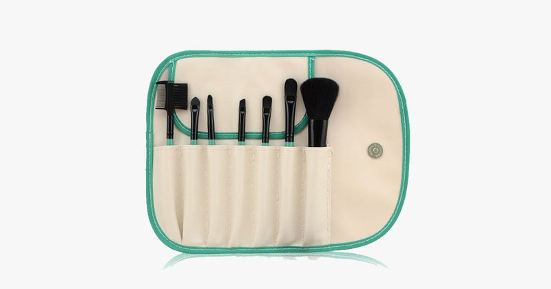 7 Piece Brush Set White and Green - FREE SHIP DEALS