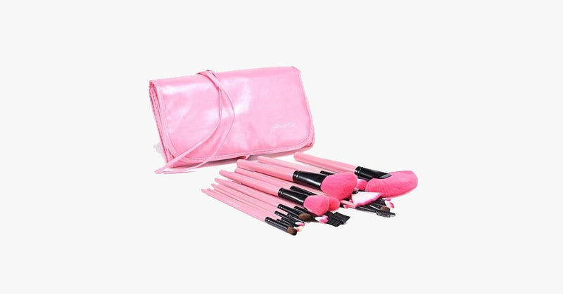 24 Piece Pink Glory Brush Set - FREE SHIP DEALS