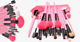 24 Piece Pink Glory Brush Set with Free Case - FREE SHIP DEALS