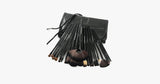 24 Piece Jet Black Make Up Brush Set - FREE SHIP DEALS