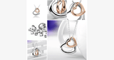 Double Heart Gold-Silver Overlay Pendant - FREE SHIP DEALS
