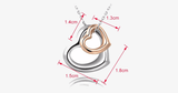 Double Heart Gold-Silver Overlay Pendant - FREE SHIP DEALS
