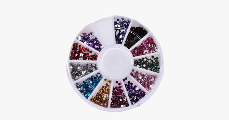 12 Color Nailart Manicure Wheels - FREE SHIP DEALS