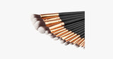 24 Piece Pro Black Brush Set - FREE SHIP DEALS