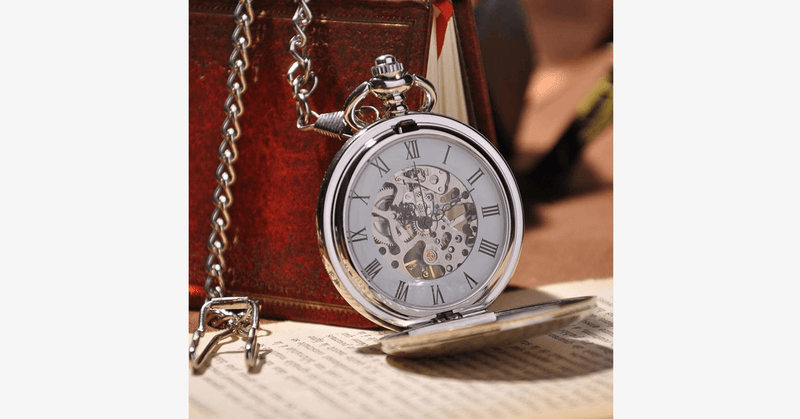 Silver Full Hunter Pocket Watch