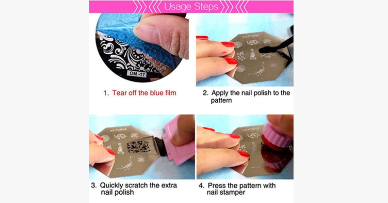 81 Designs Nail Art Template Set - FREE SHIP DEALS